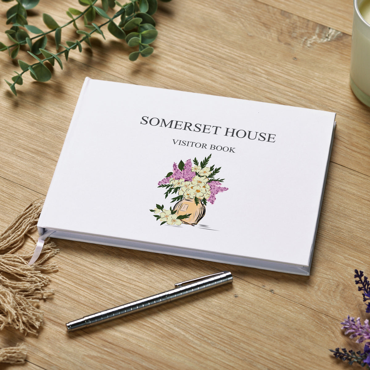 Personalised Visitor Guest Book House Warming Gift Hotel Visitors