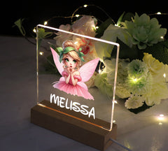 Personalised Fairy Gift Night Light Bedroom Nursery For Kids