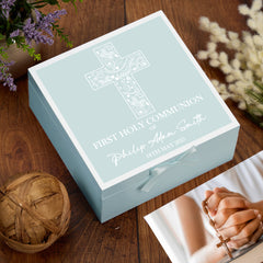 Personalised First Communion Keepsake Box Gift For Boys and Girls With Multiple Colours