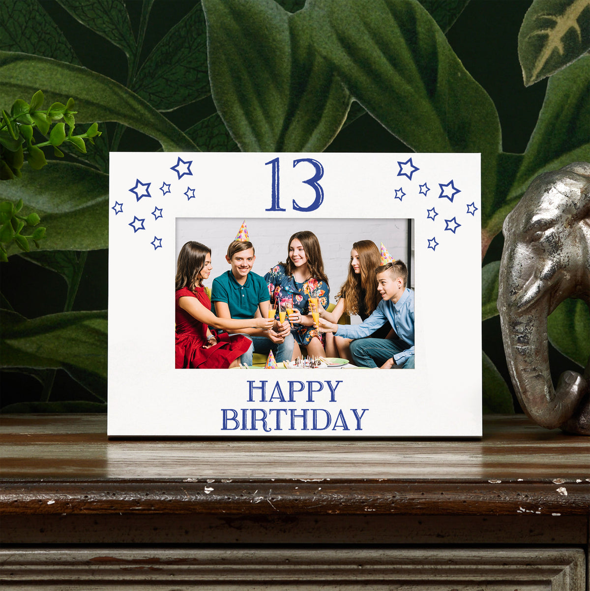 13th Birthday Photo Frame Gift For Him With Star Design