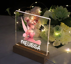 Personalised Fairy Gift Night Light Bedroom Nursery For Kids