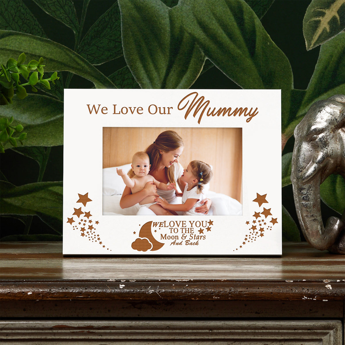 We Love Our Mummy  White Wooden Photo Frame Gift