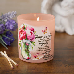 Pink Memorial Remembrance Candle Jar Those We Love