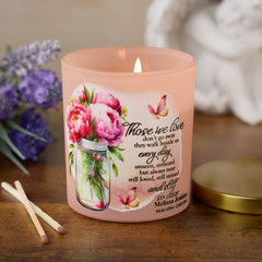 Pink Memorial Remembrance Candle Jar Those We Love