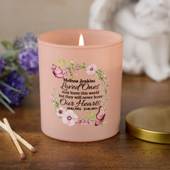 Pink Memorial Remembrance Candle Loved Ones