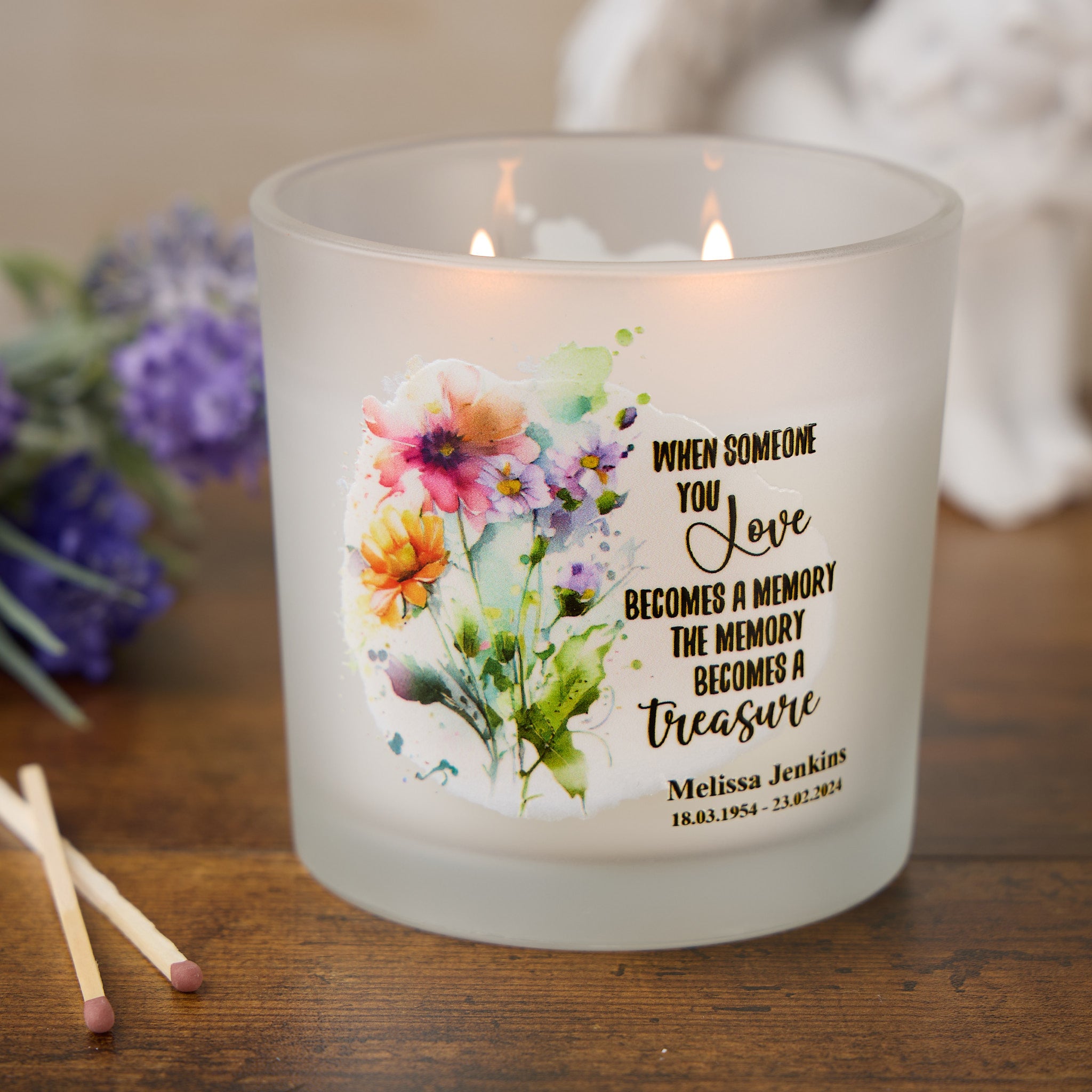 Personalised Large Candle Memorial Remembrance Gift Someone You Love