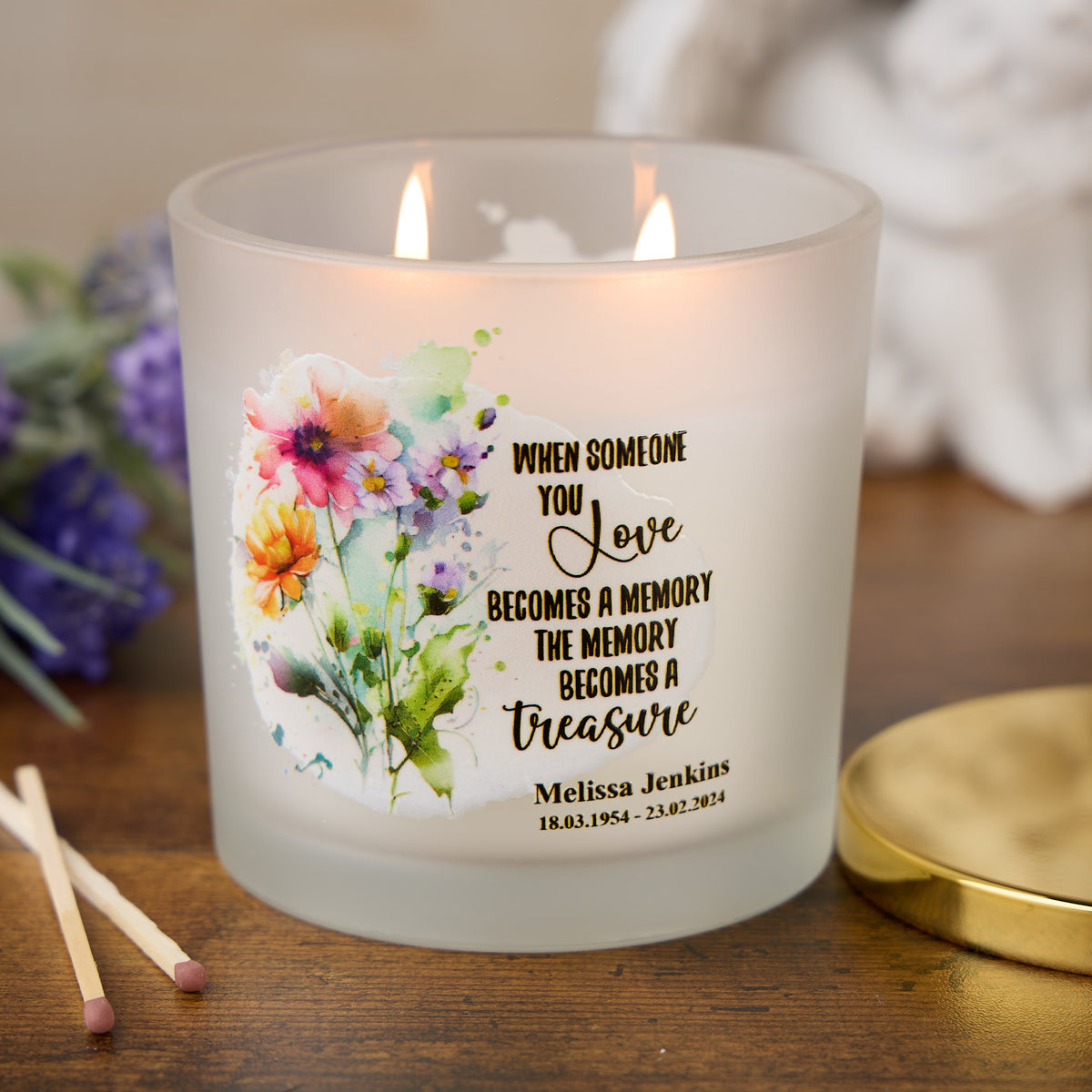 Personalised Large Candle Memorial Remembrance Gift Someone You Love