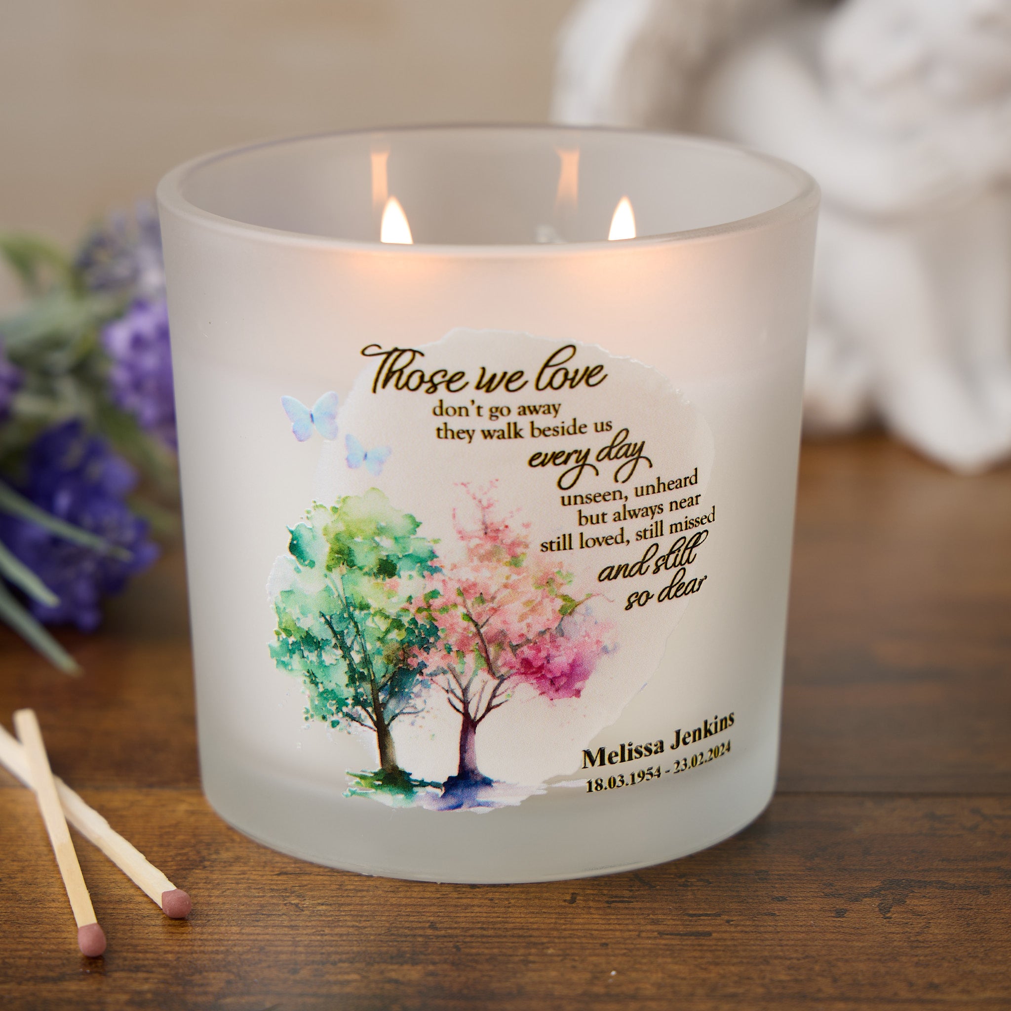 Personalised Large Candle Memorial Remembrance Gift Don't Go Away