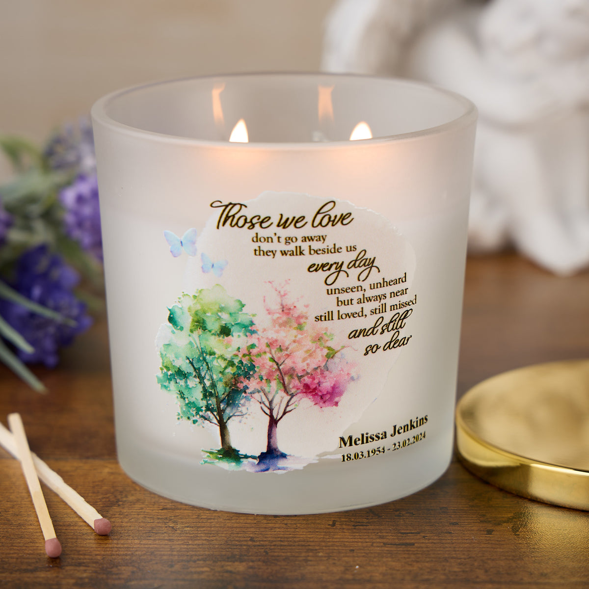 Personalised Large Candle Memorial Remembrance Gift Don't Go Away