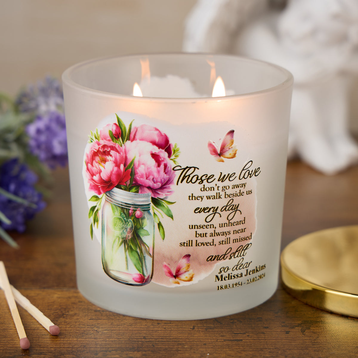 Personalised Large Candle Memorial Remembrance Gift Those We Love