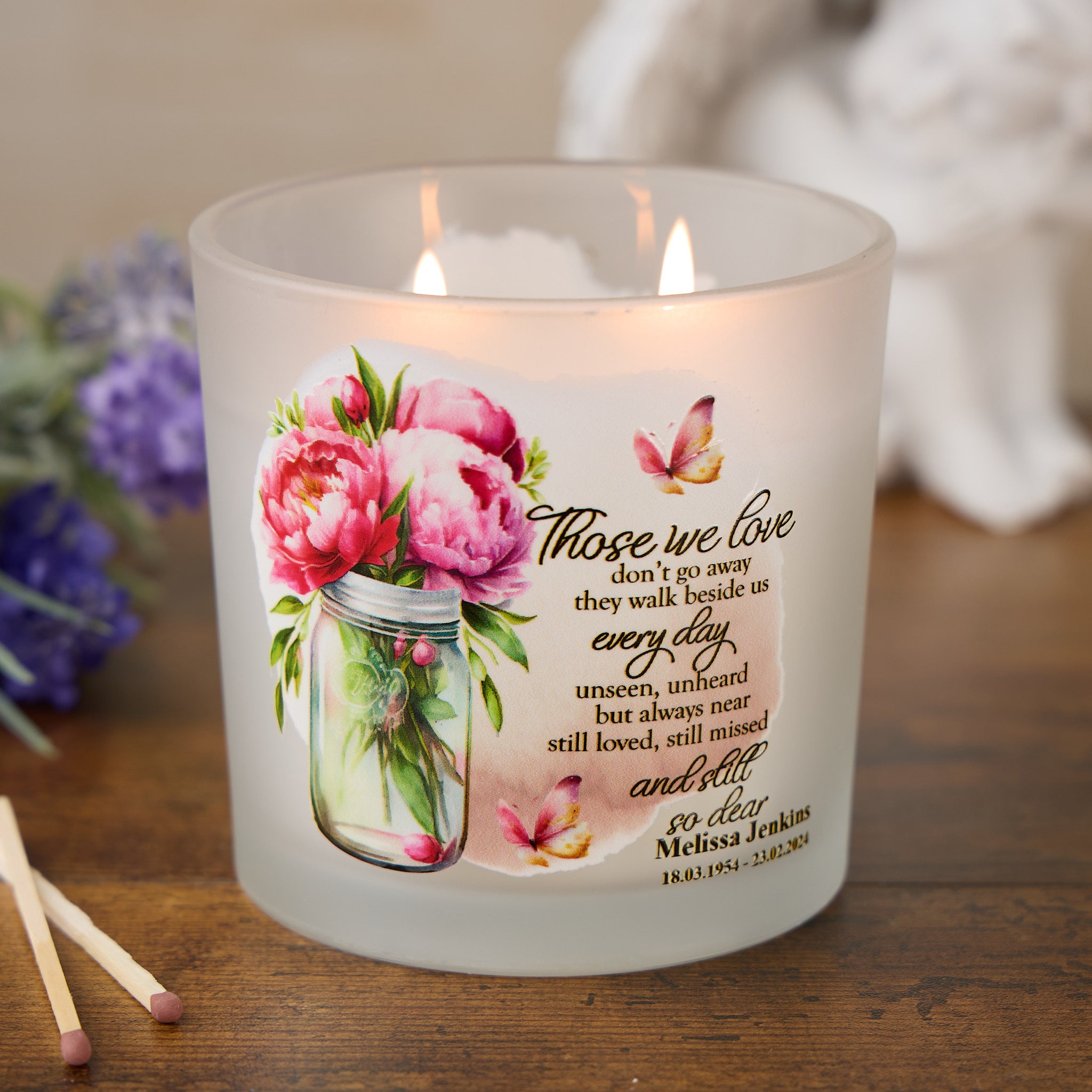 Personalised Large Candle Memorial Remembrance Gift Those We Love