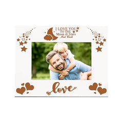 Love You To The Moon And Back White Photo Frame Gift