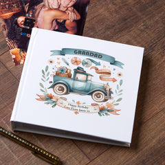 Personalised Grandad Photo Album Gift With Vintage Car Design