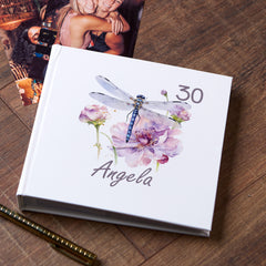 Personalised Any Age Birthday Photo Album With Dragonfly 13th 16th 18th 21st 30th 40th 50th 60th 70th