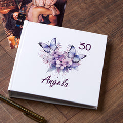 Personalised Any Age Birthday Photo Album With Butterflies 13th 16th 18th 21st 30th 40th 50th 60th 70th