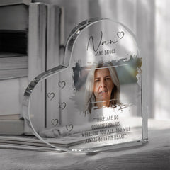 Nan Memorial Keepsake | Acrylic Block Remembrance Heart with Photo | Bereavement Sympathy Condolence Gift | 10x10x2cm