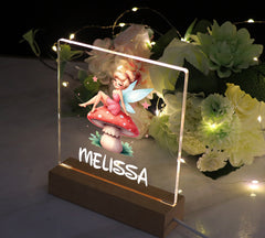 Personalised Fairy Gift Night Light Bedroom Nursery For Kids