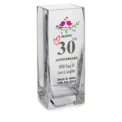 Copy of Personalised 30th Anniversary Flower Vase Gift For Couple Husband Wife