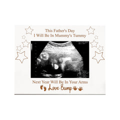 For Dad To Be White Wooden Baby Scan Photo Frame Gift