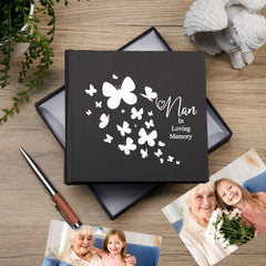 Nan In Loving Memory Black Butterfly Photo Album For 50 x 6 by 4 Photos