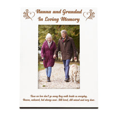 Nanna and Grandad Memorial Photo Frame In Loving Memory