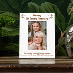 Nanny Memorial Photo Frame In Loving Memory