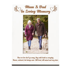 Mum and Dad Memorial Photo Frame In Loving Memory