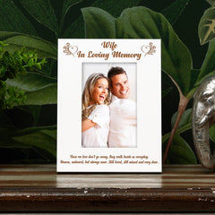 Wife Memorial Photo Frame In Loving Memory