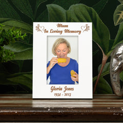 Mum Memorial Photo Frame In Loving Memory