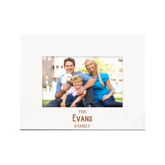 Personalised Elegant White Wooden Family Photo Frame