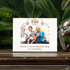 Personalised Family Is Everything White Wooden Photo Picture Frame