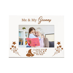 Me and My Granny Love You To The Moon White Photo Frame Gift