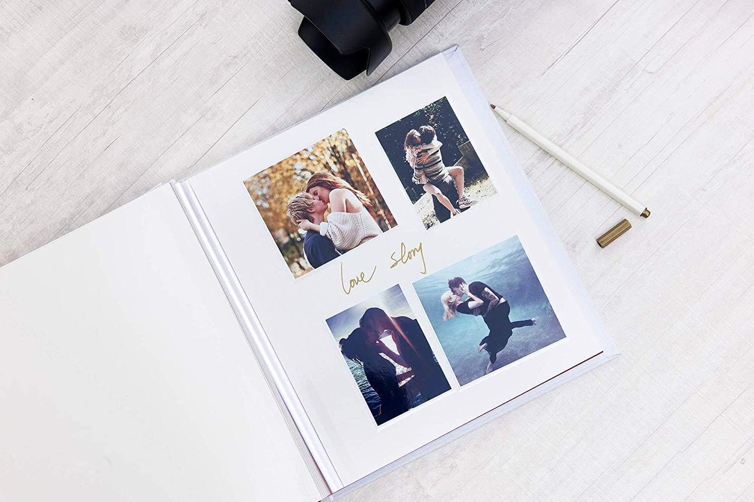 Personalised Communion Photo Album Linen Cover With Sketch Church