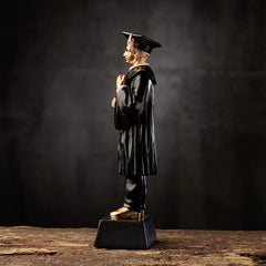 Personalised Male Resin Black & Gold Graduation Figurine Gift