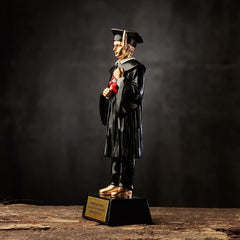 Personalised Male Resin Black & Gold Graduation Figurine Gift