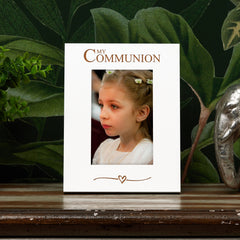 My Communion White Wooden Engraved 6x4 Portrait Picture Photo Frame