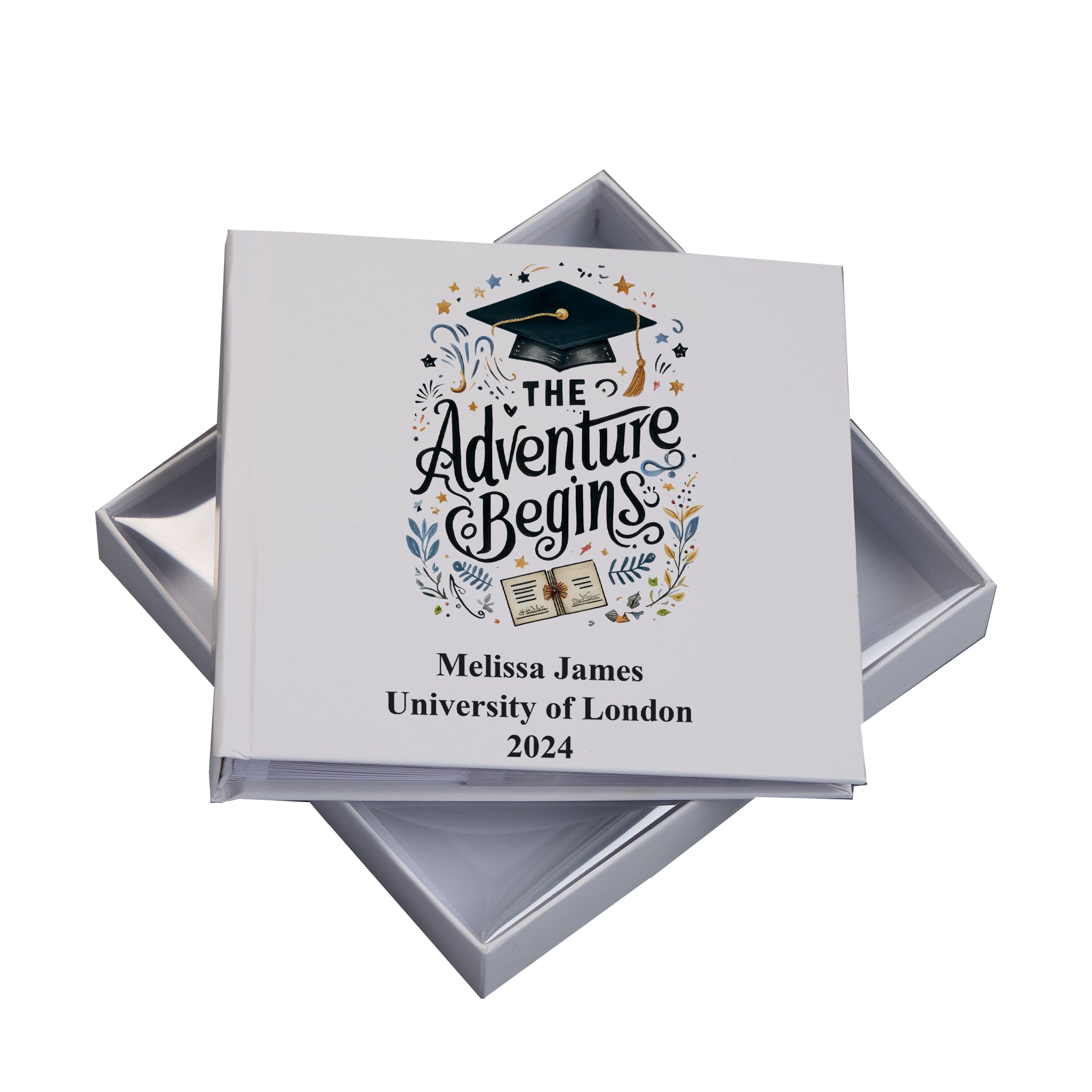 Personalised Graduation Photo Album Keepsake Gift Adventure Begins