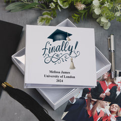 Personalised Graduation Photo Album Keepsake Gift Finally Graduated