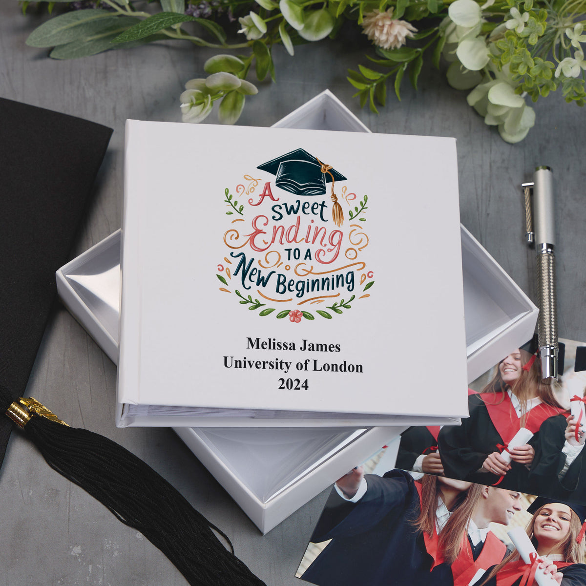 Personalised Graduation Photo Album Keepsake Gift New Beginning