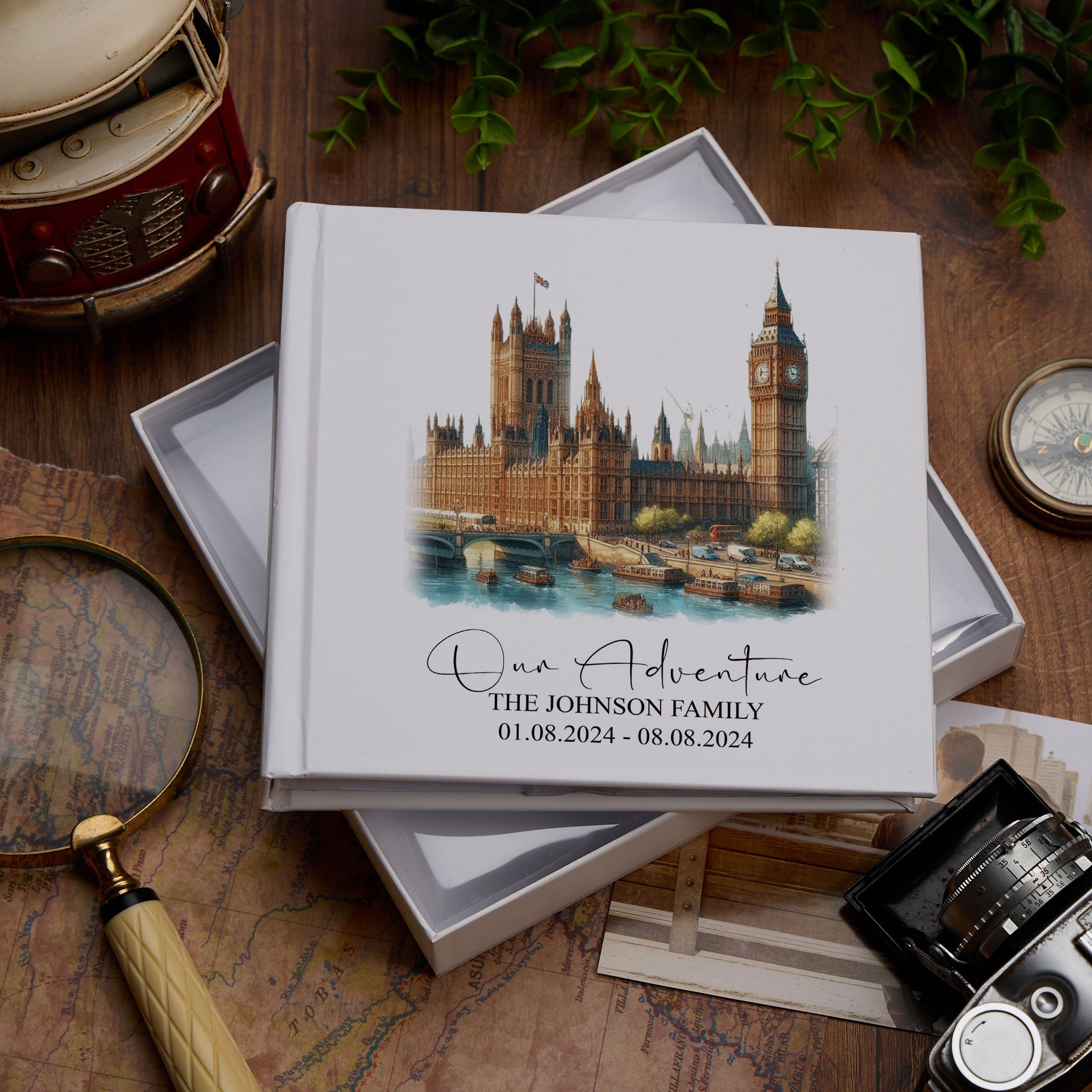 Personalised England London Holiday Memory Adventure Photo Albums