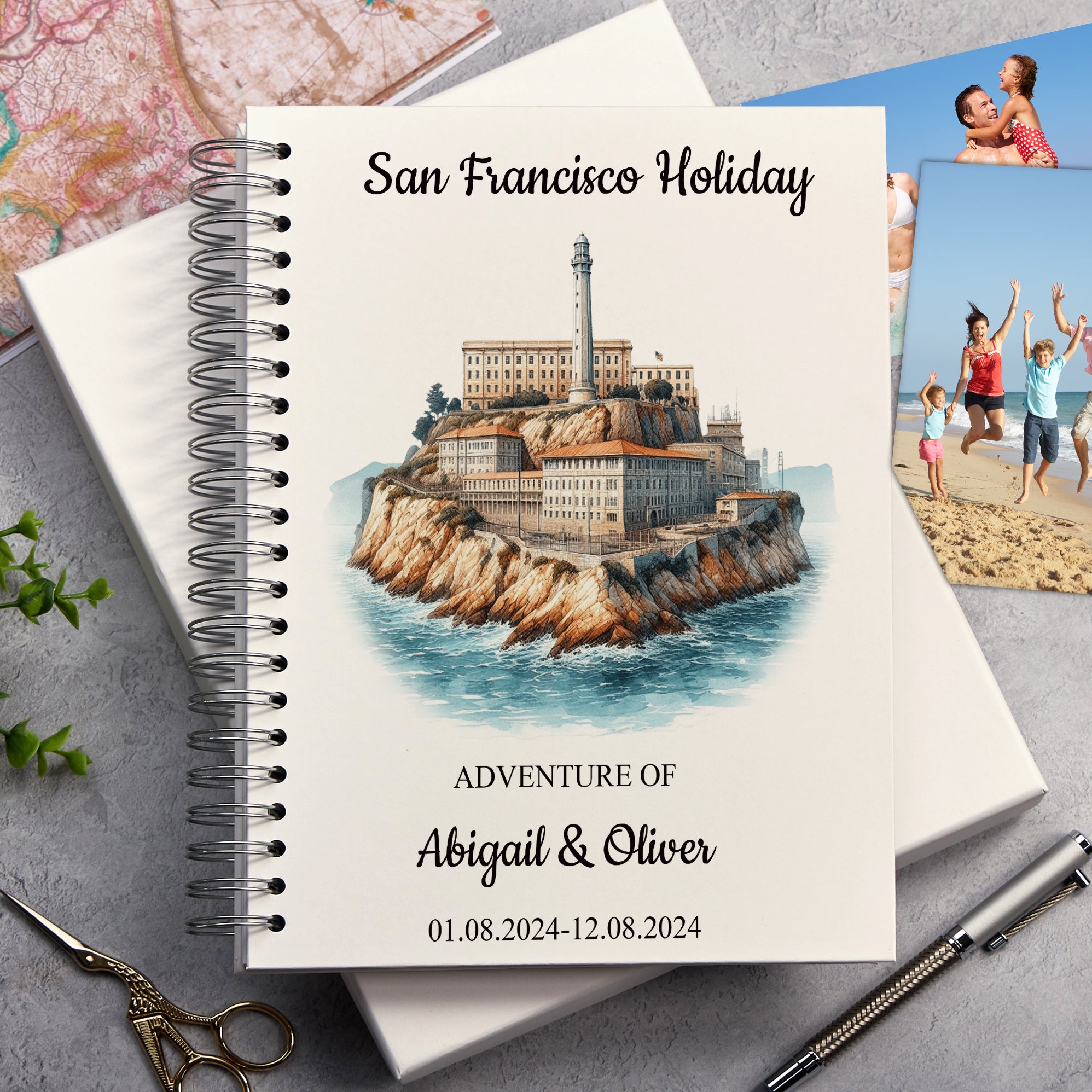 Personalised San Francisco Holiday Memory Scrapbook Journal Photo Albums