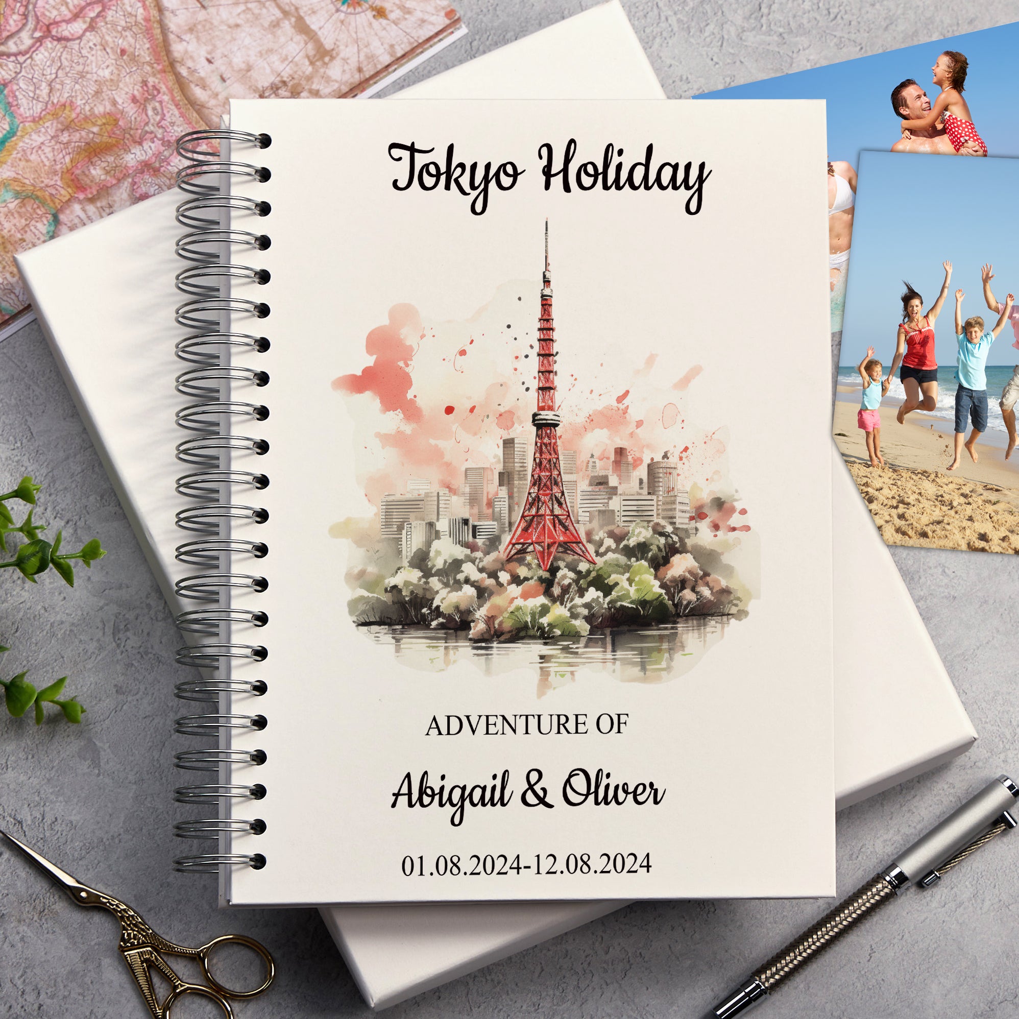 Personalised Tokyo Holiday Memory Scrapbook Journal Photo Albums