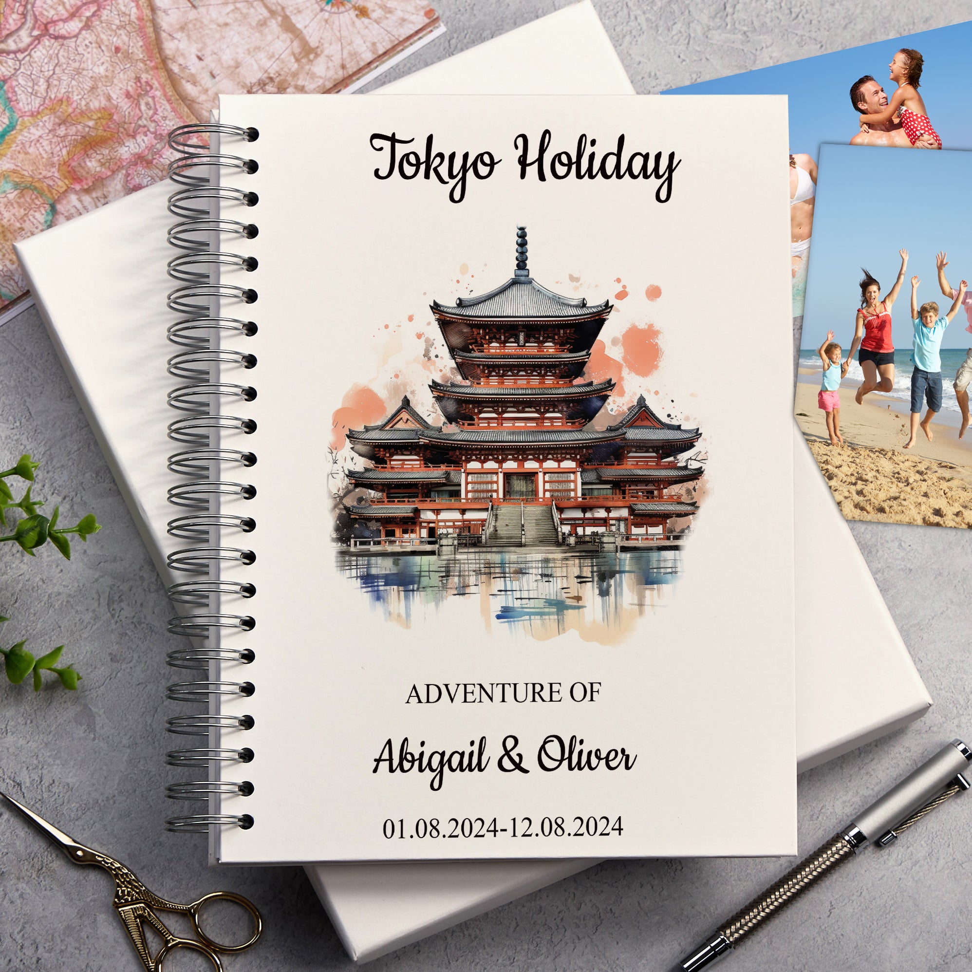 Personalised Tokyo Holiday Memory Scrapbook Journal Photo Albums