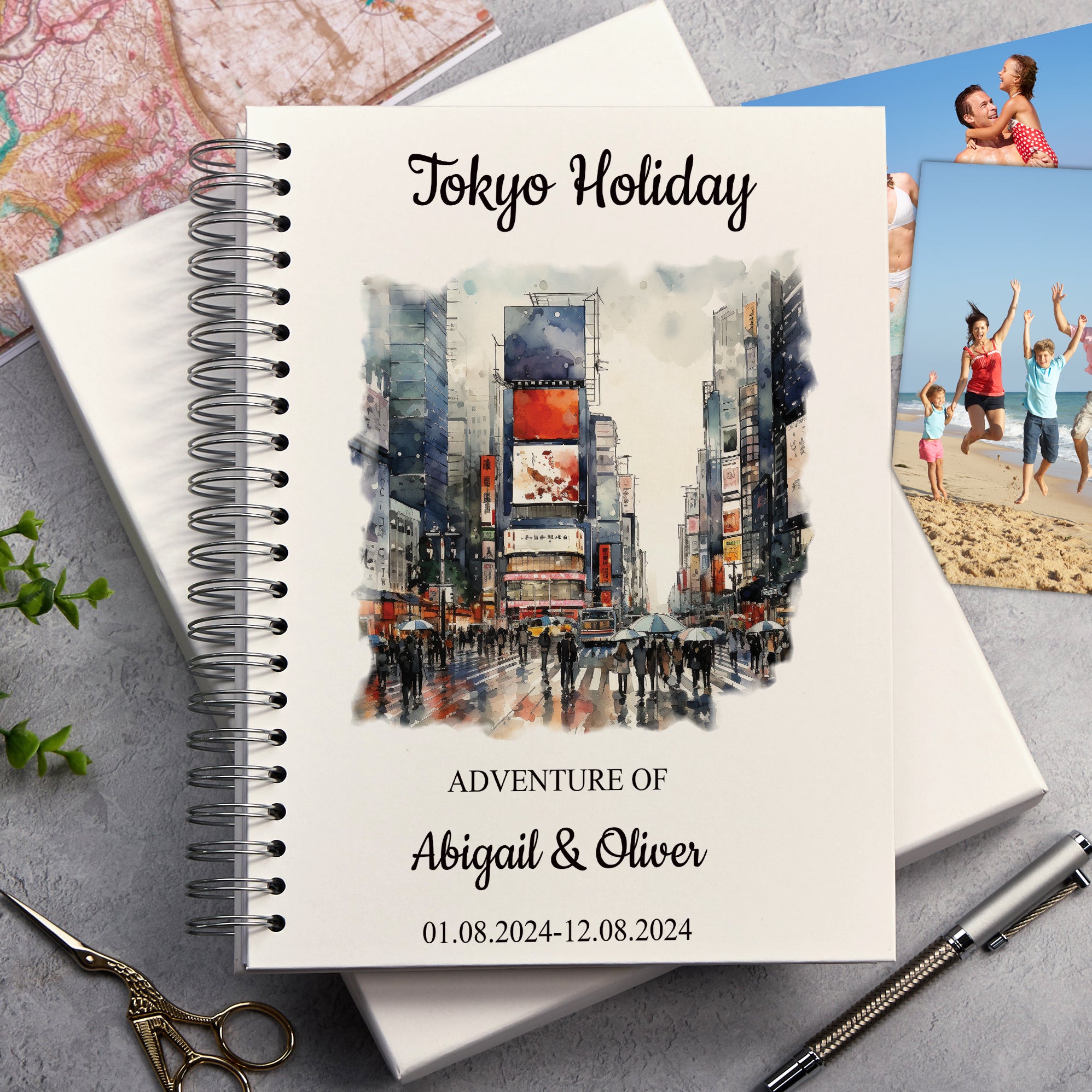 Personalised Tokyo Holiday Memory Scrapbook Journal Photo Albums