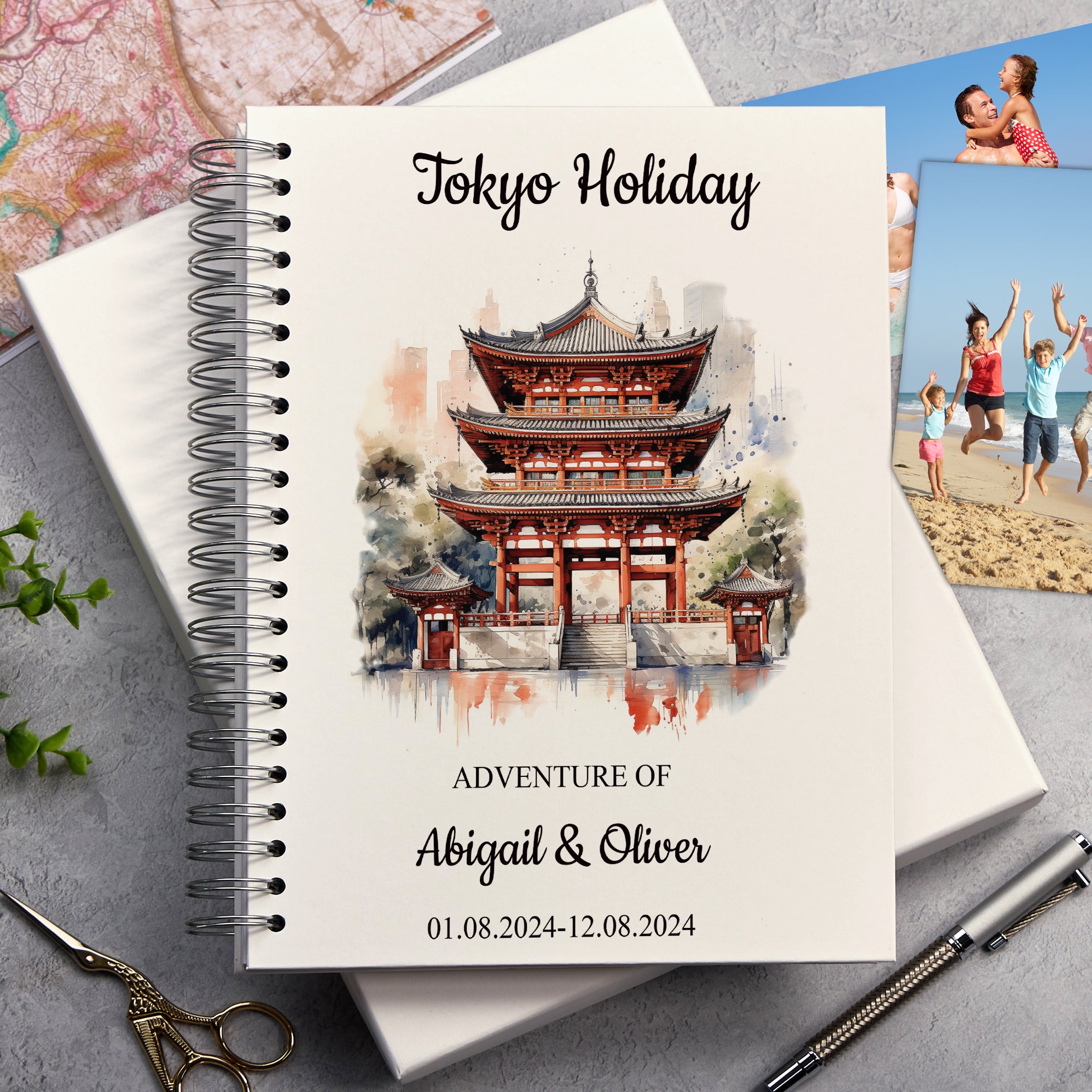 Personalised Tokyo Holiday Memory Scrapbook Journal Photo Albums