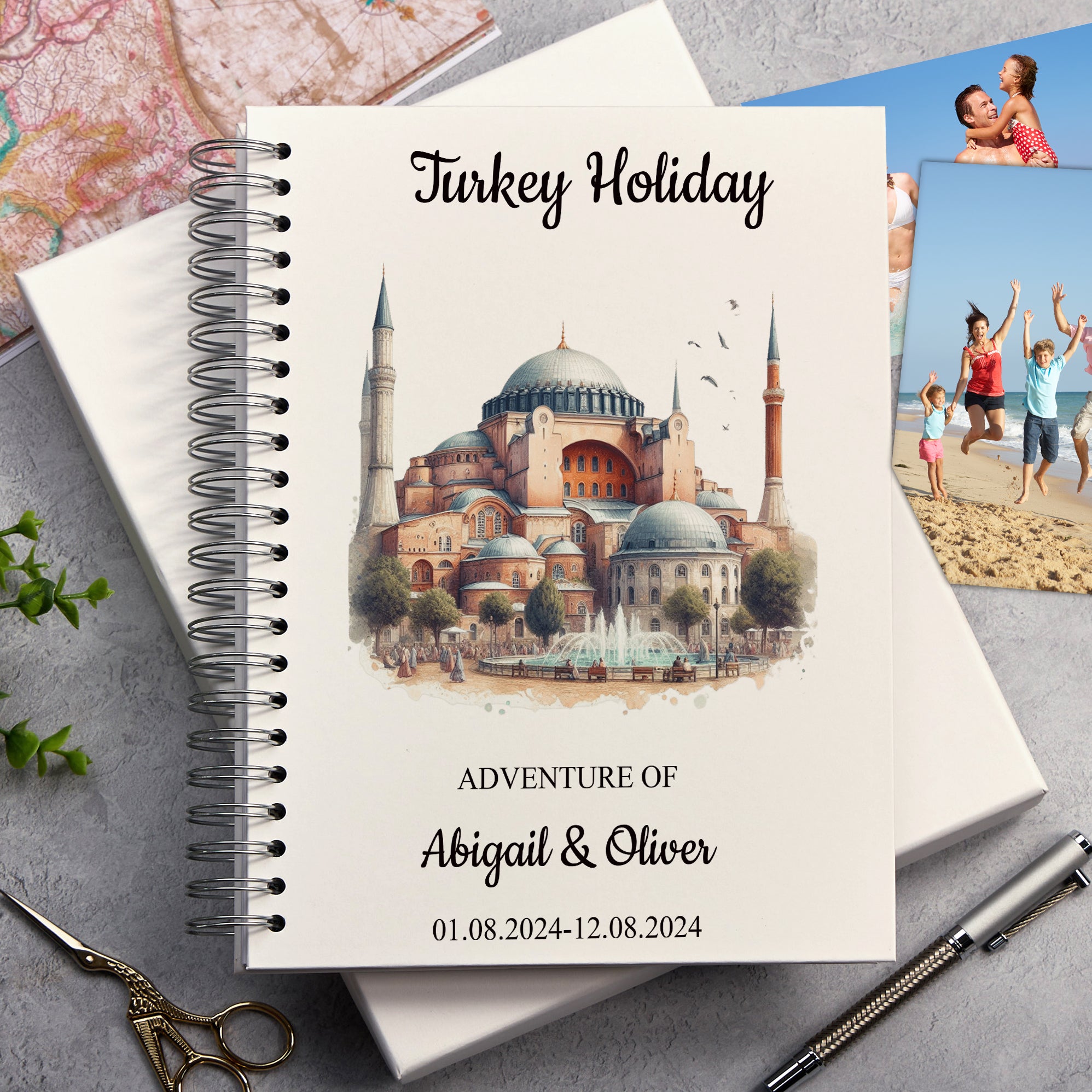 Personalised Turkey Holiday Memory Scrapbook Journal Photo Albums