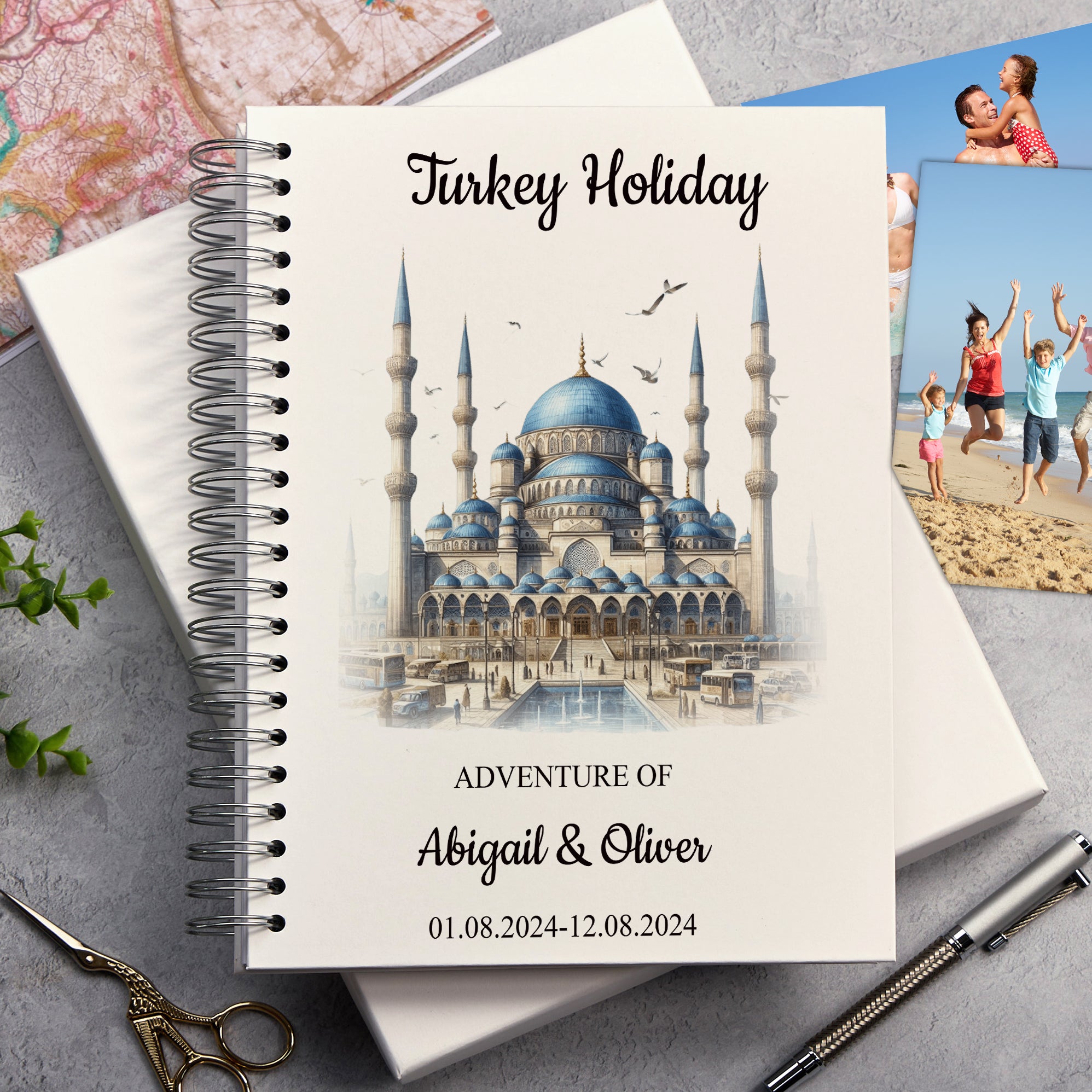 Personalised Turkey Holiday Memory Scrapbook Journal Photo Albums