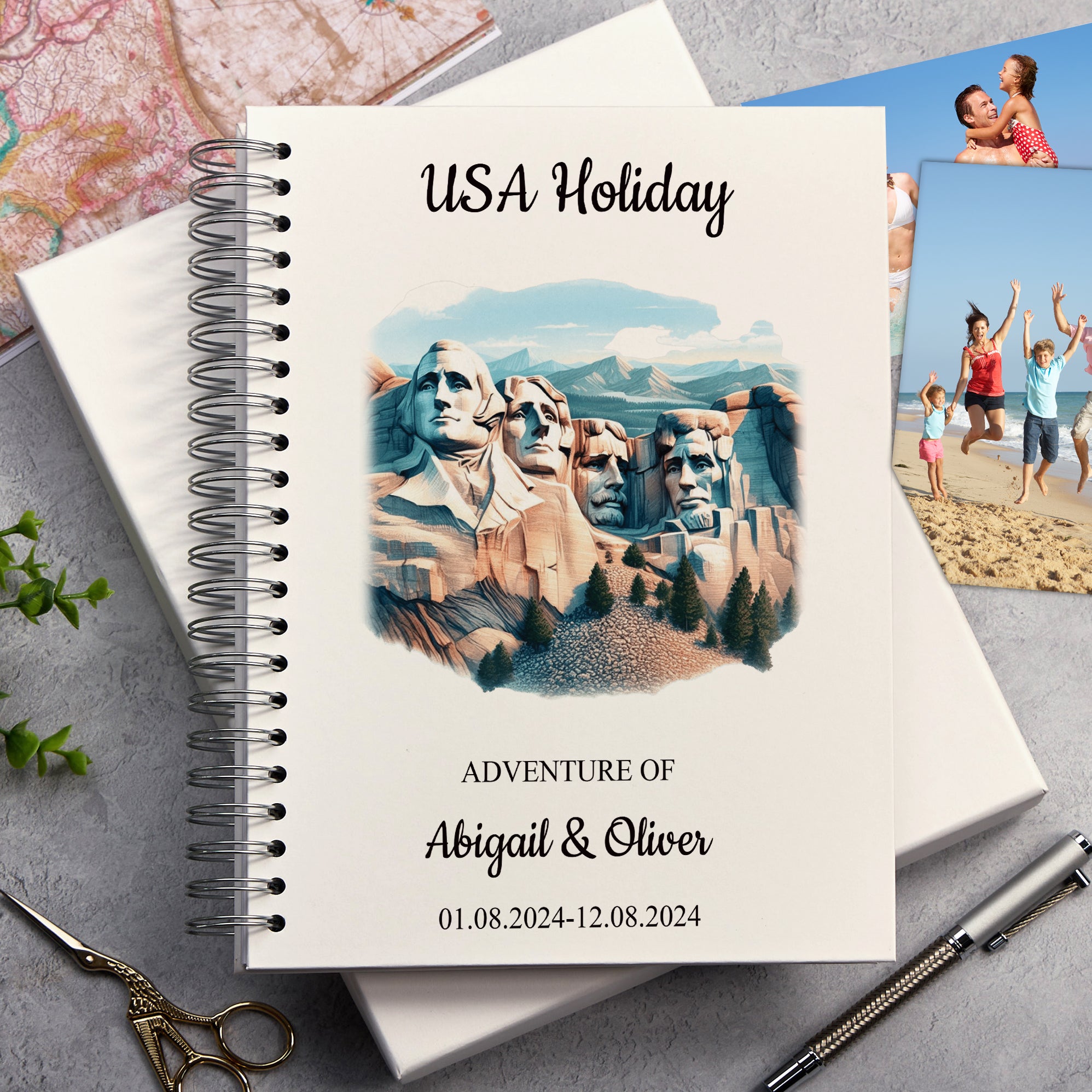 Personalised USA Holiday Memory Scrapbook Journal Photo Albums