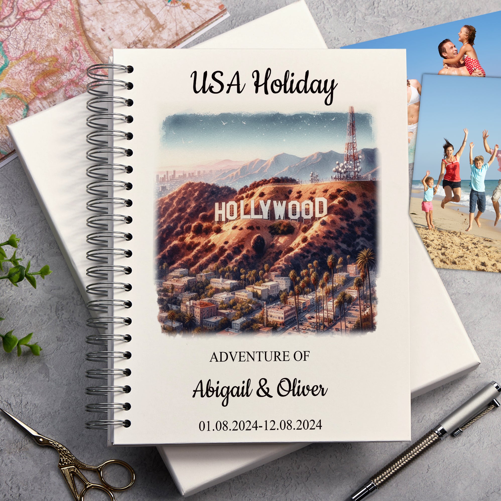 Personalised USA Holiday Memory Scrapbook Journal Photo Albums