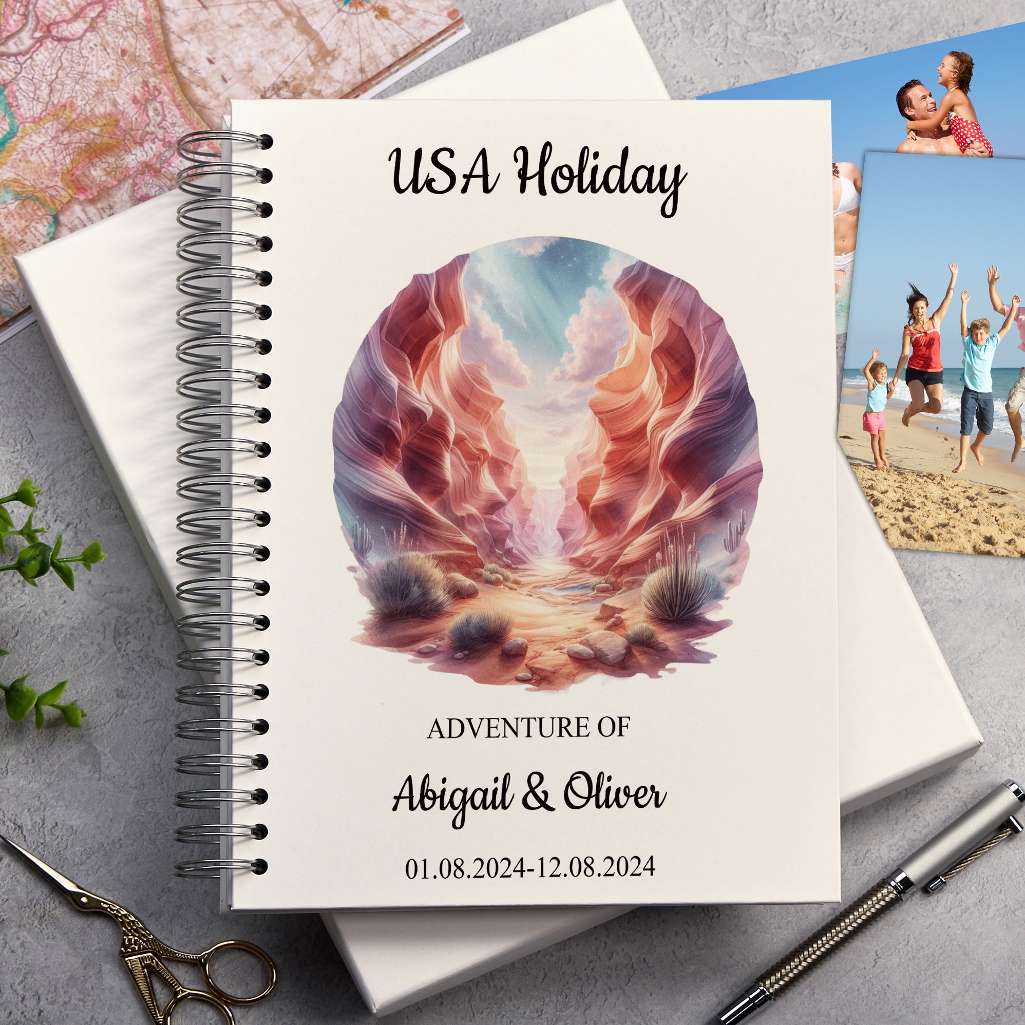 Personalised USA Holiday Memory Scrapbook Journal Photo Albums